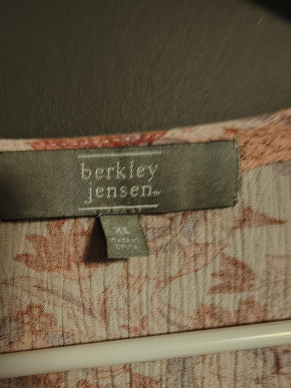 Berkley Jensen Women's Pink Floral Short-Sleeve Tee